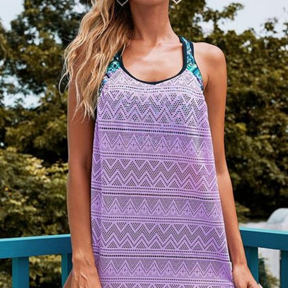 Zesica Swim Crochet Tankini Top Poshmark